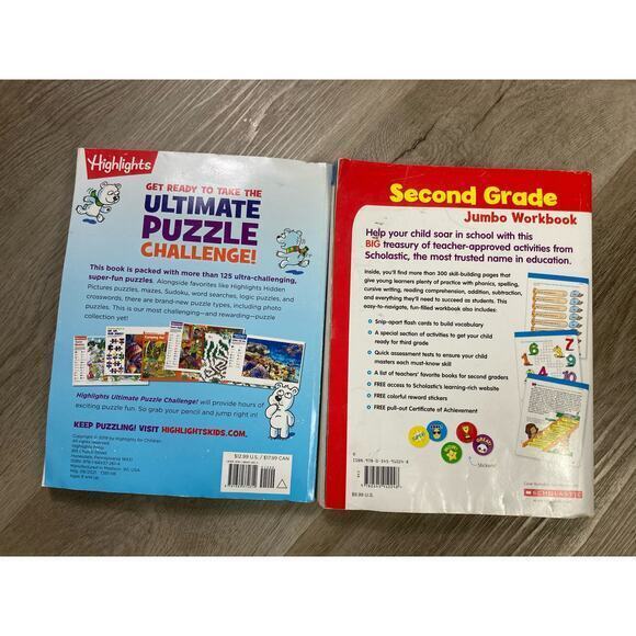 Ultimate Puzzle Challenge & 2nd Grade Workbook Bundle Highlights Kids Activities - Picture 2 of 12